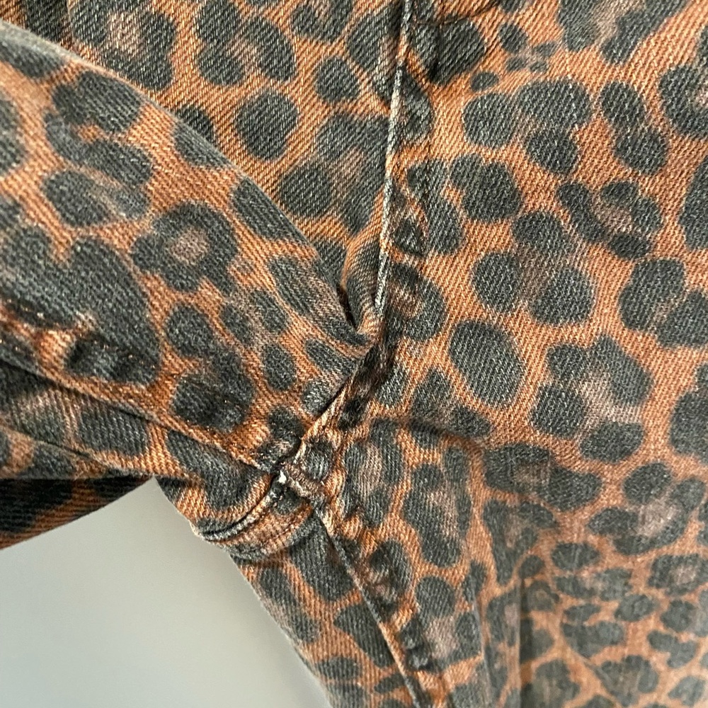 Madewell Leopard Print Low Slung Baggy Jeans in Dark Coffee - Picture 10 of 11